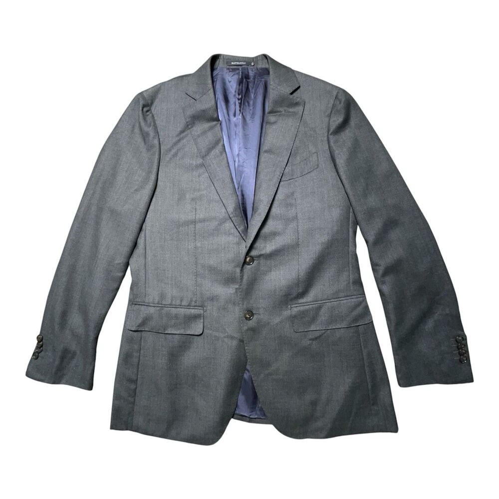 Suit Supply Sienna Single Breasted Birdseye Gray Suit Men’s 40R Vitale Barberis